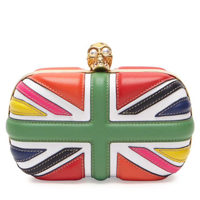 Alexander McQueen Britannia Skull-Clasp Clutch Bag