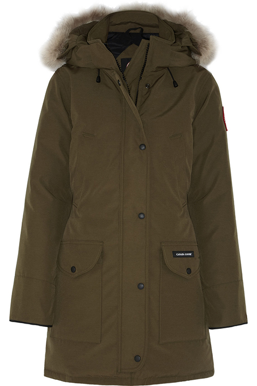 Canada Goose Trillium Coyote-Trimmed Down Coat