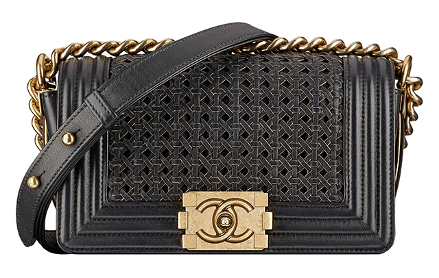 Chanel Boy Small Braided Bag Black