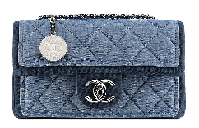 Chanel Denim Flap Bag with Medallion Light