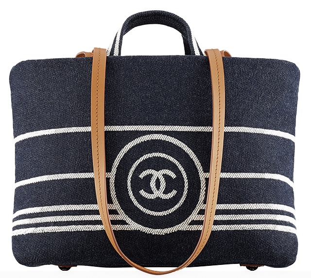 Chanel Large Denim Logo Tote