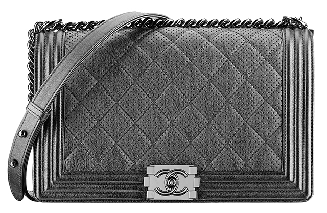 Chanel Metallic Perforated Boy Bag