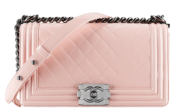 Chanel Patent Boy Bag Pink