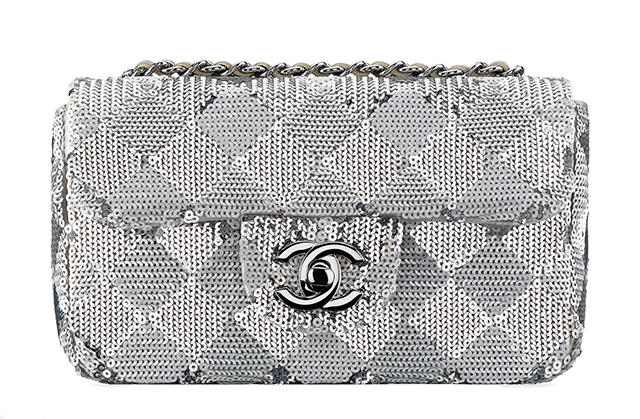 Chanel Small Check Sequin Flap Bag