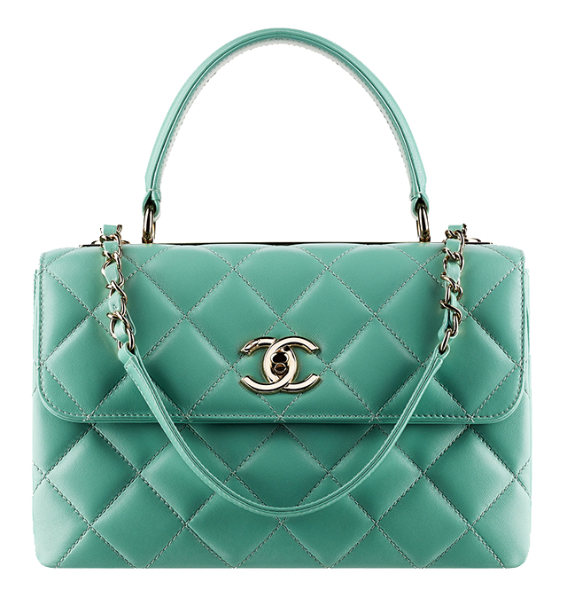 Chanel Small Flap Satchel Green