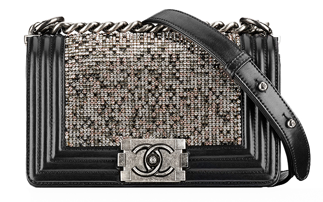 Chanel Strass Boy Bag Black