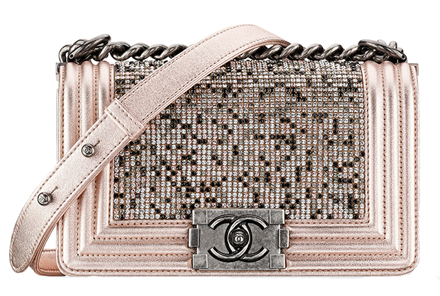 Chanel Strass Boy Bag Pink