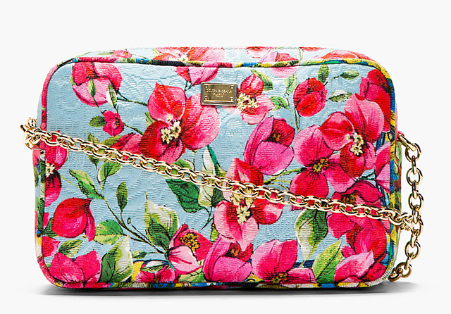 Dolce & Gabbana Pink Floral Print Shoulder Bag