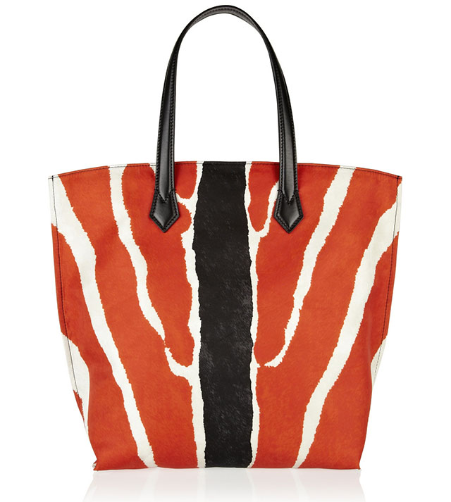 Fendi All In Zebra Print Nylon Tote