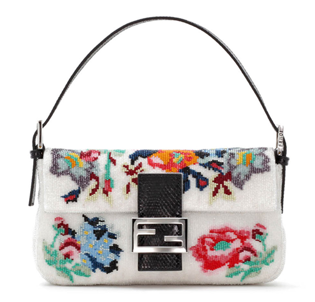 Fendi Baguette Floral Needlepoint Bag