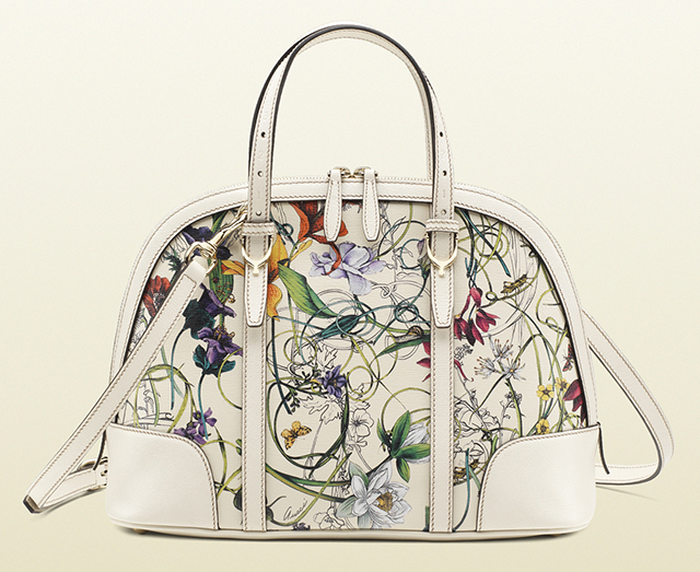 Gucci Nice Floral Leather Top Handle Bag