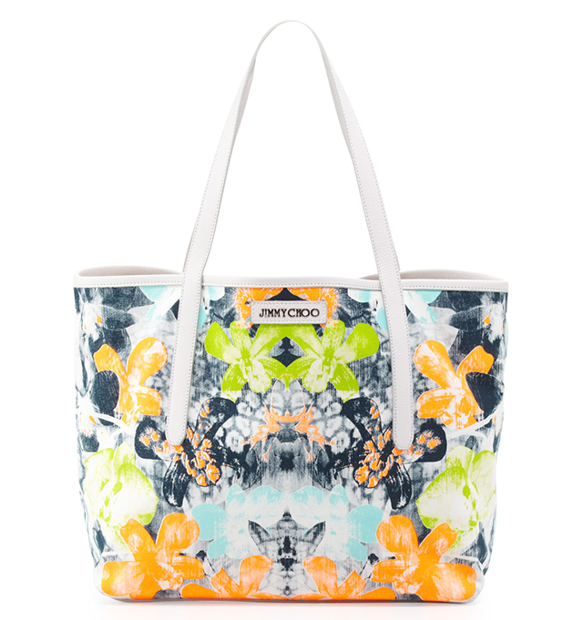 Jimmy Choo Sara Medium Orchid Print Tote