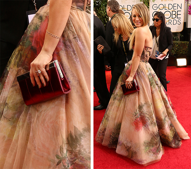 Kaley Cuoco Jimmy Choo Frame Clutch