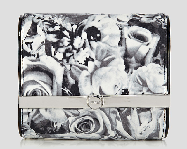 Karen Millen Dot Floral Print Clutch