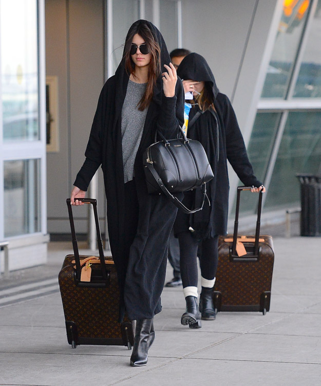 Kendall and Kylie Jenner Givenchy Lucrezia Louis Vuitton Pegase Suitcases-1
