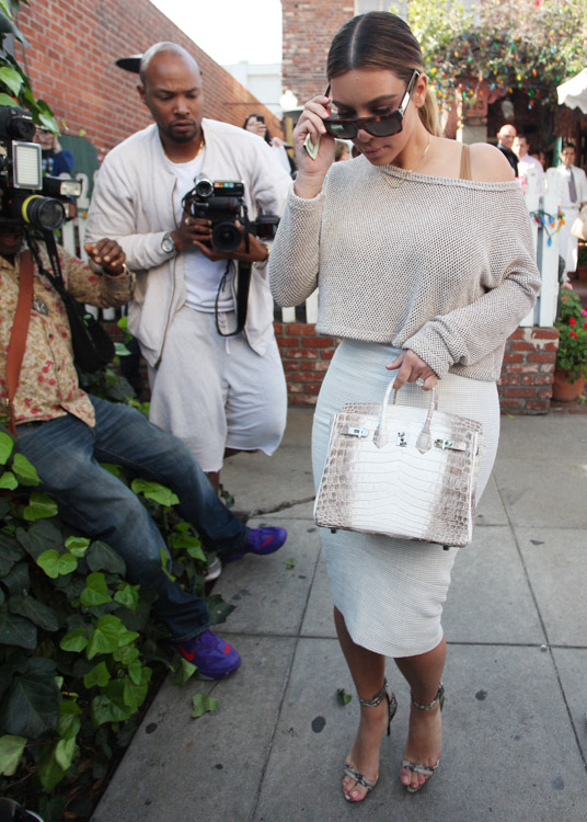 Kim Kardashian Hermes Himalayan Crocodile Birkin Bag-2