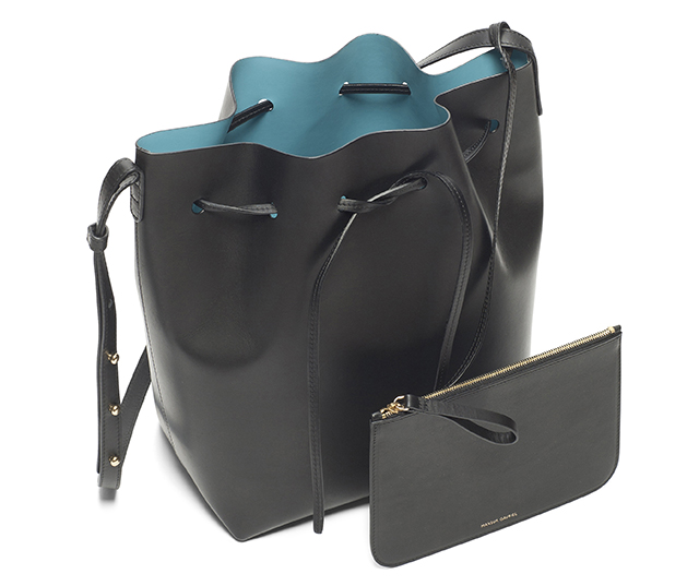 Mansur Gavriel Bucket Bag Black Marina Interior