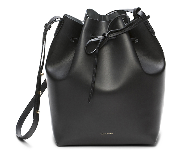 Mansur Gavriel Bucket Bag Black Silver