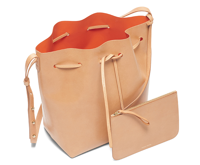 Mansur Gavriel Bucket Bag Cammelloo Orange Interior