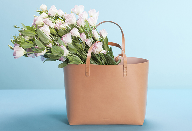 Mansur Gavriel Small Tote Cammello Rosa