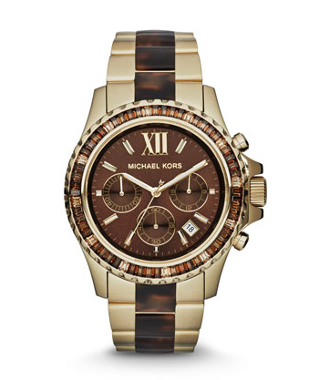 Michael Kors Mid-Size Two-Tone Stainless Steel Everest Chronograph Glitz Watch