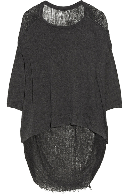 Raquel Allegra Shredded Jersey Top