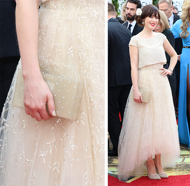 Zoey Deschanel Charlotte Olympia Sparkling Pandora Clutch