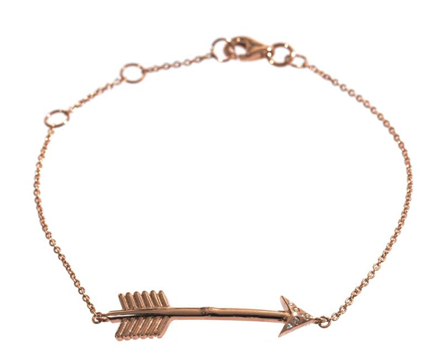 Aamaya by Priyanka Topaz and Rose Gold Arrow Bracelet