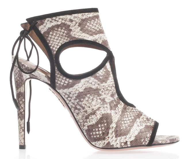 Aquazzura Sexy Thing Elaphe Snakeskin Sandals