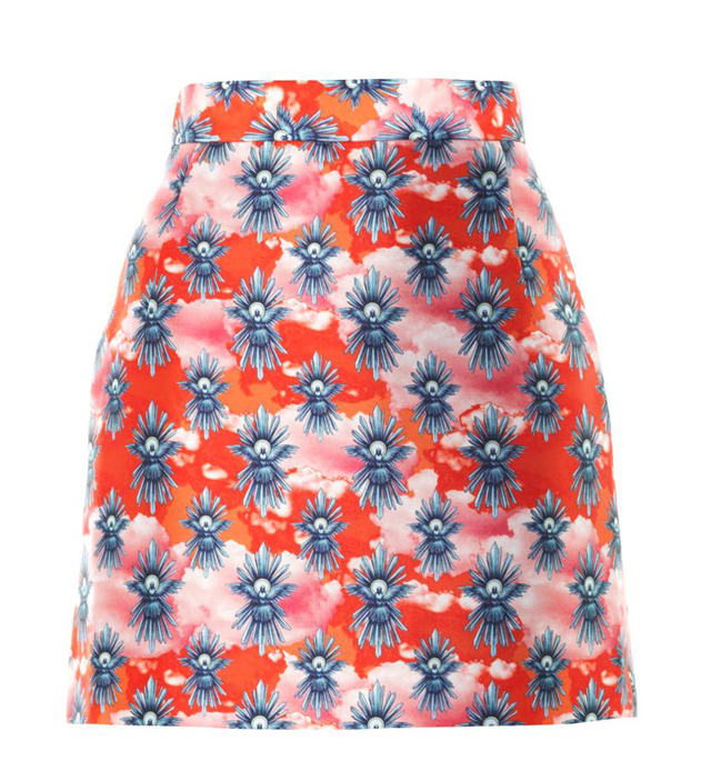 House of Holland Tropical Print Mini Skirt