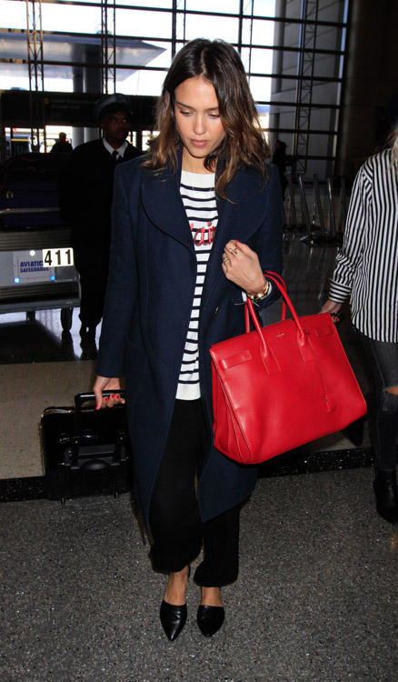 Jessica Alba Saint Laurent Sac de Jour Bag-4