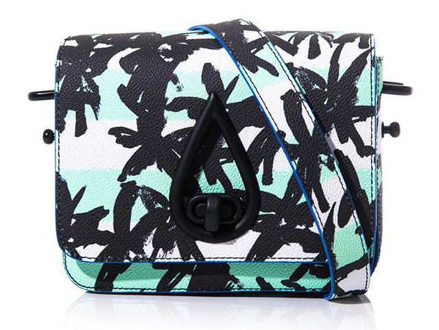 Kenzo Faux Leather Palm Print Crossbody Bag