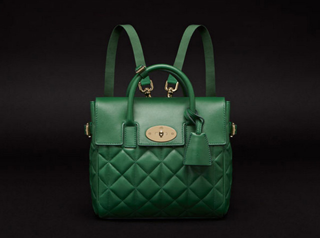 Mulberry Cara Delevingne Quilted Green Packpack
