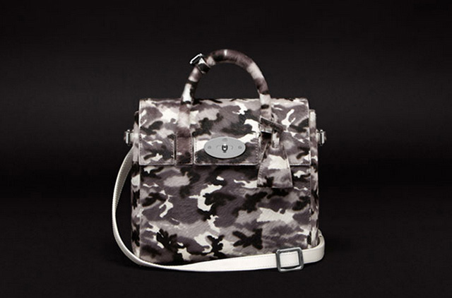 Mulberry Mini Caradelevingne White Camo Bag