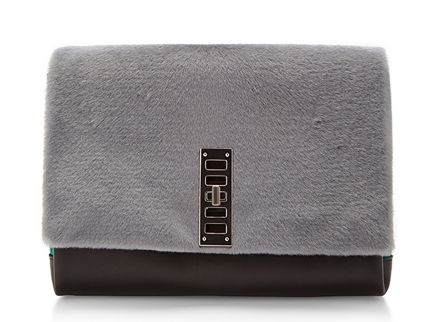 Proenza Schouler PS Elliot Bag Grey Fur