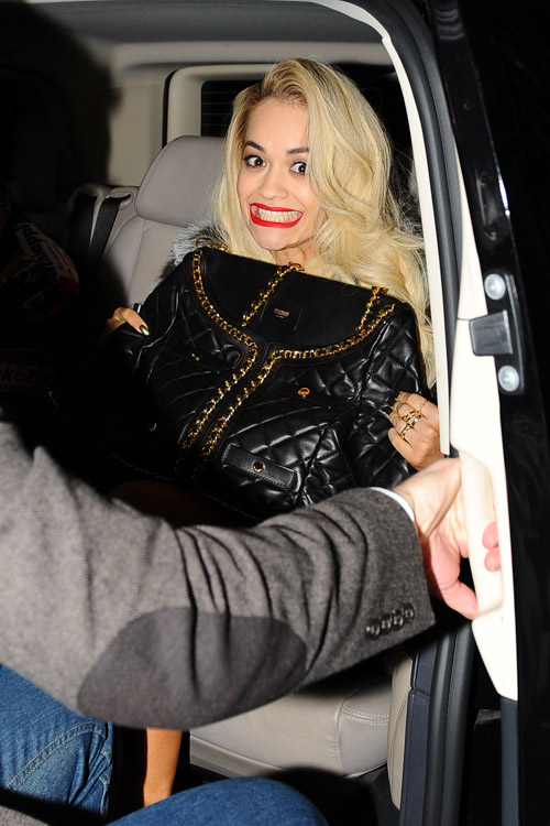 Rita Ora Moschino Quilted Suit Jacket Bag-3
