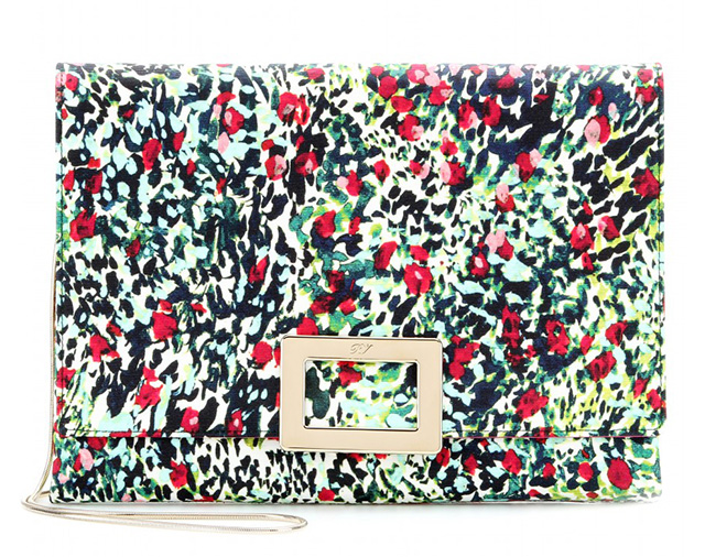 Roger Vivier Printed Grosgrain Clutch