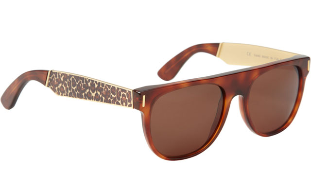 SUPER SUNGLASSES Leopard Flat Top