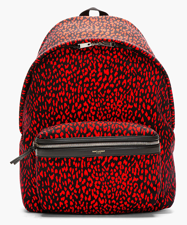 Saint Laurent Baby Cat Print Backpack