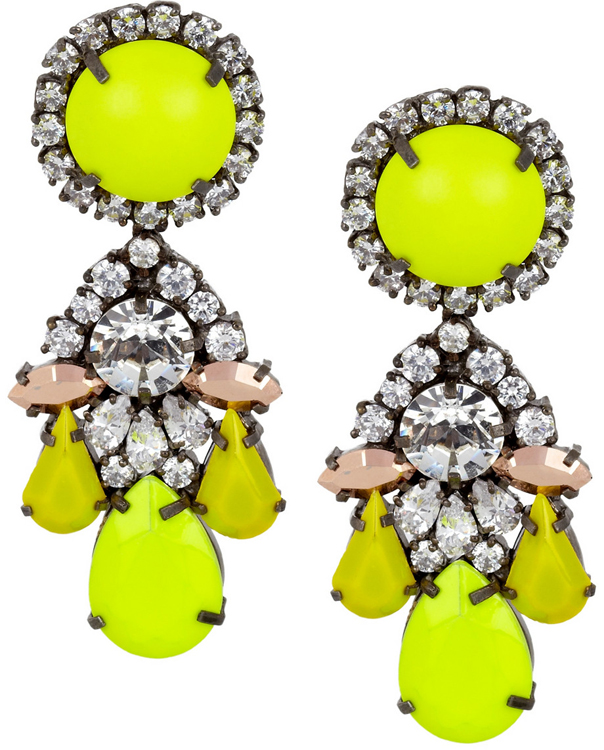 Shourouk Marguerite Swarovski Earrings