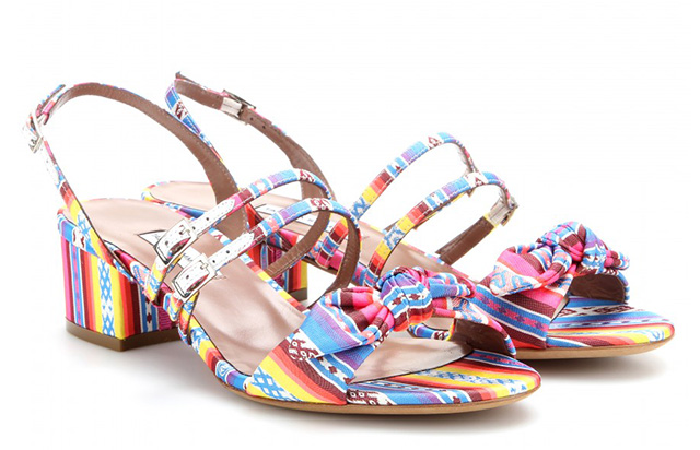 Tabitha Simmons Mopsy Silk Jacquard Sandals