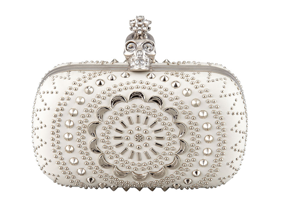 Alexander McQueen Studded Crochet Skull Minaudiere