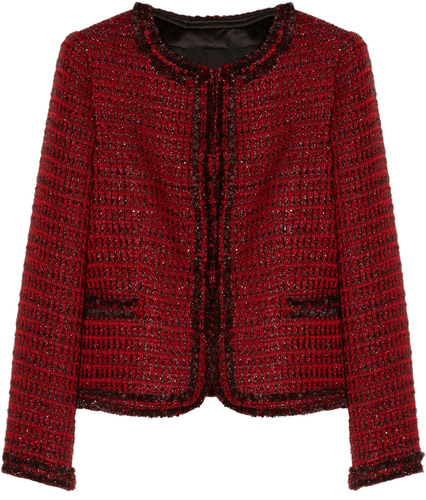 Alice + Olivia Kidman Metallic Tweed Jacket