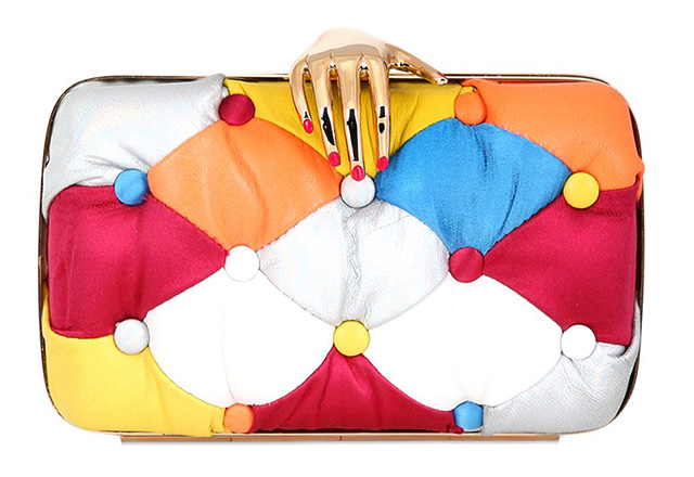 Benedetta Bruzziches Carmen Leather Patchwork Clutch