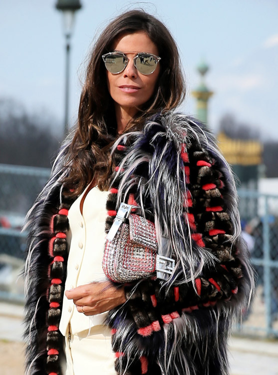 Celebrity Handbags at Paris Fashion Week Fall 2014-18