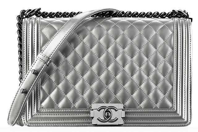 Chanel Boy Bag Silver