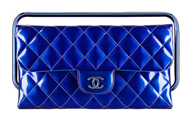 Chanel Patent Clutch Blue