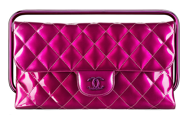 Chanel Patent Clutch Pink