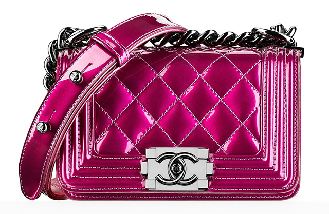 Chanel Small Patent Boy Bag Pink