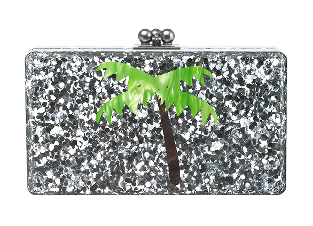 Edie Parker Palm Tree Jean Clutch